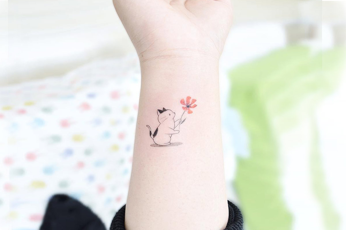 My friend wanted a minimalist cat tattoo so naturally I obliged   rExpectationVsReality