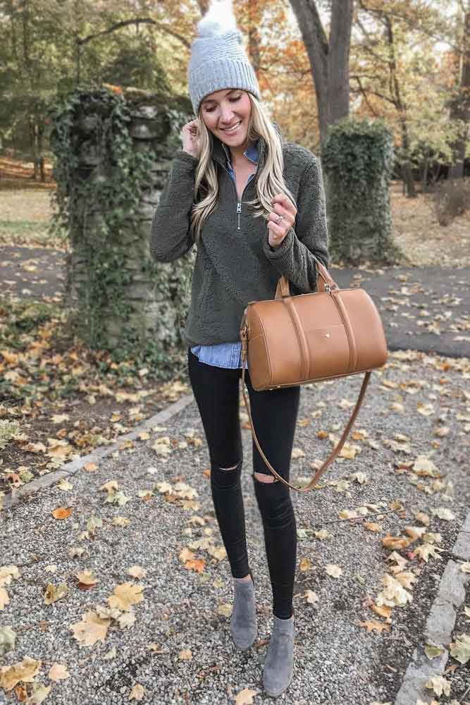 Sweater with hot sale black jeans