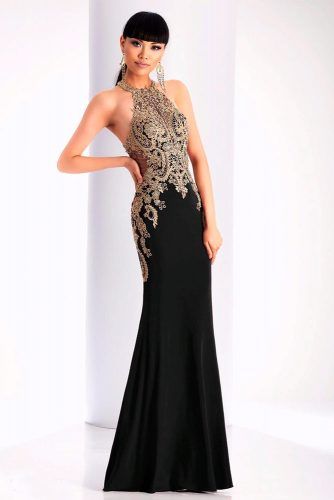 wedding dresses black and gold