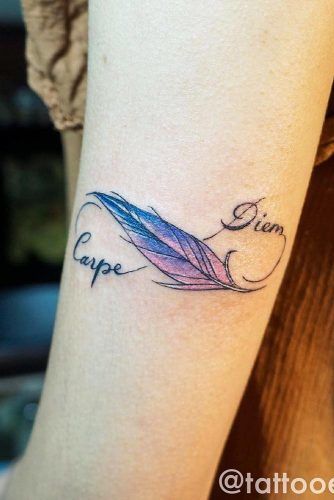 Infinity Feather Tattoo Design #infinitytattoo