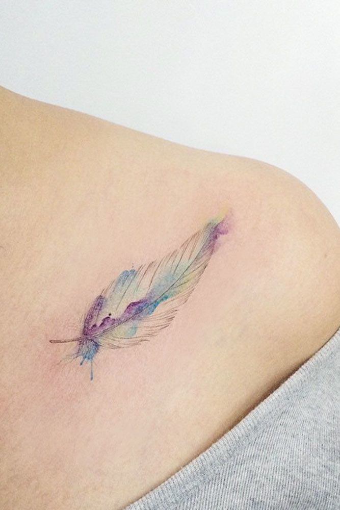 watercolor feather  tattoo  Thiago Padovani  Flickr