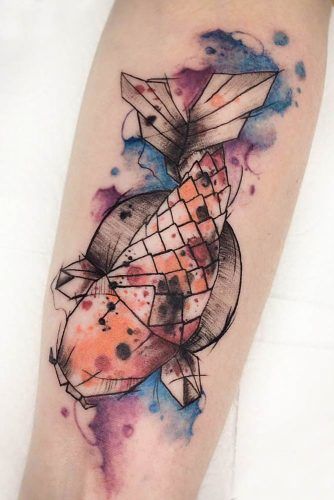 Ed Hardy Bib Blue Koi Fish Tattoo Design Cotton Bib