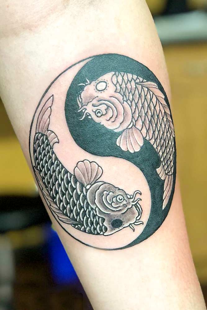 Yin Yang Koi Fish Tattoo #yinyangtattoo