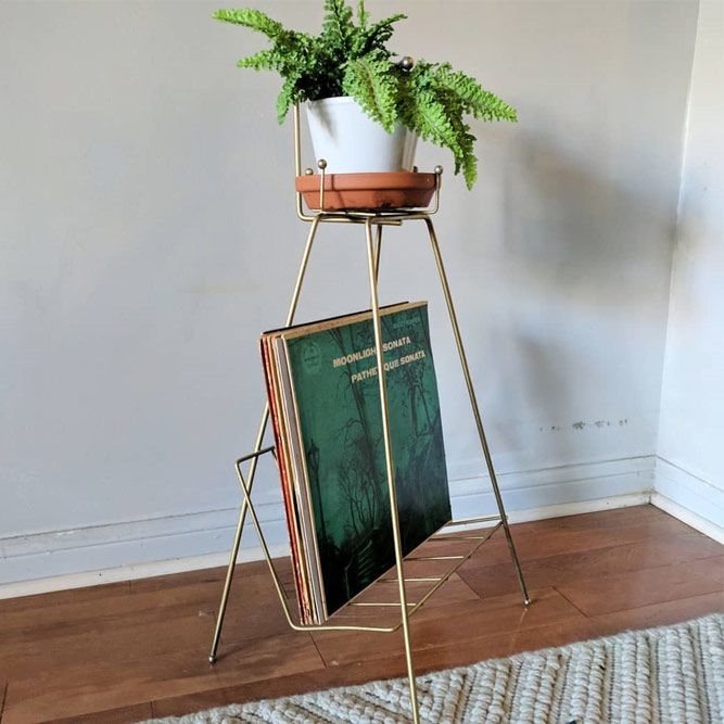 Metal Vintage Plant Stand With Shelve #vintageplantstand