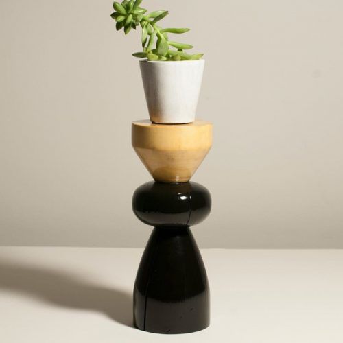Wood Carved Plant Stand #carvedplantstand
