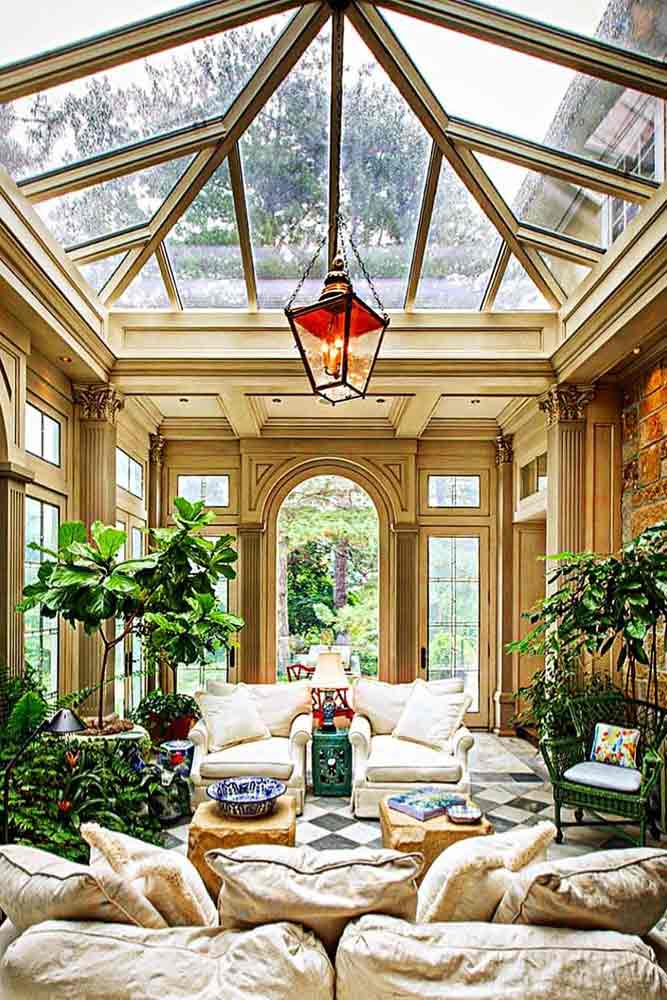 Conservatory Sunroom With Living Space #conservatorysunroom #livingspace