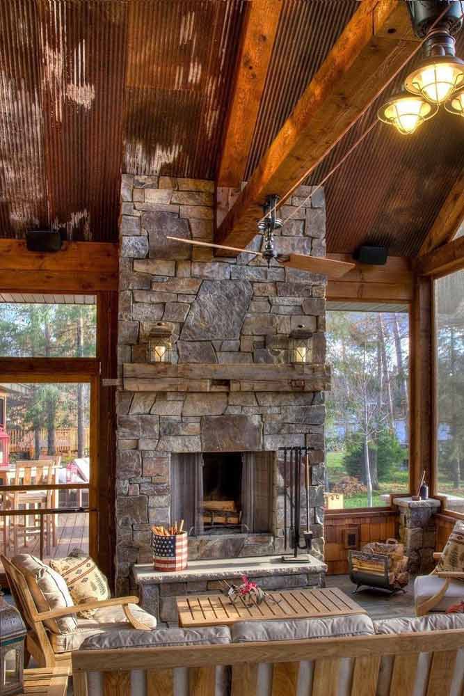 Classy And Rustic Sunroom Design #natural #rusticsunroom