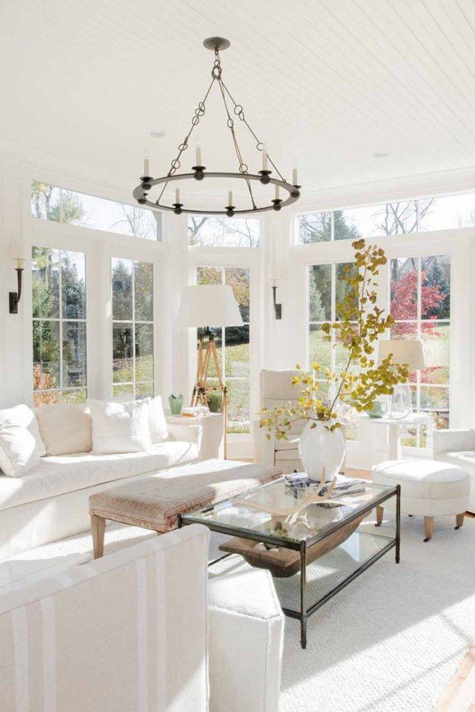 What Is The Best Color For A Sunroom? #whitecolor #sofa