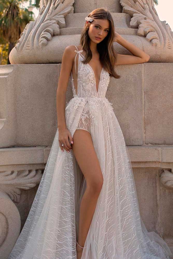Sexy Wedding Dresses For Brave And Hot Brides #sexyweddingdress #modernweddingdress