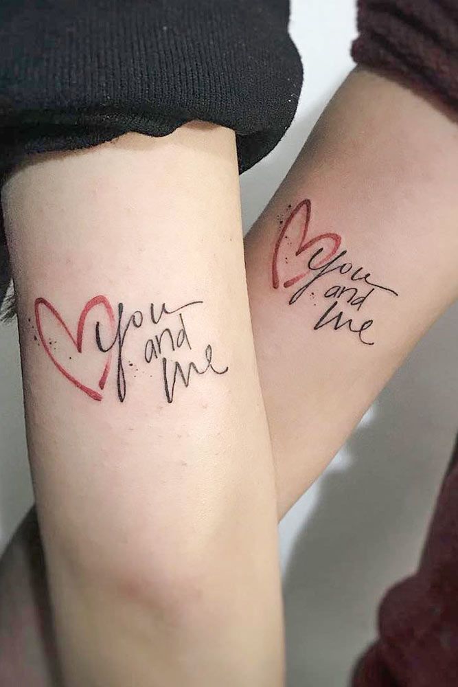 Tatuagem de casal “você e eu” #tattoolettering