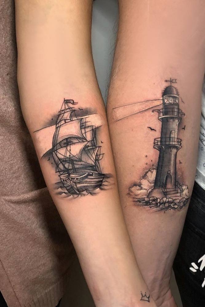 Ship And Lighthouse