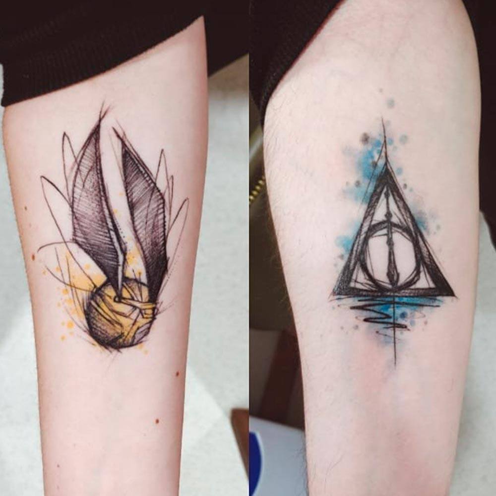 Harry Potter Theme Tattoos #harrypotter #themedtattoos