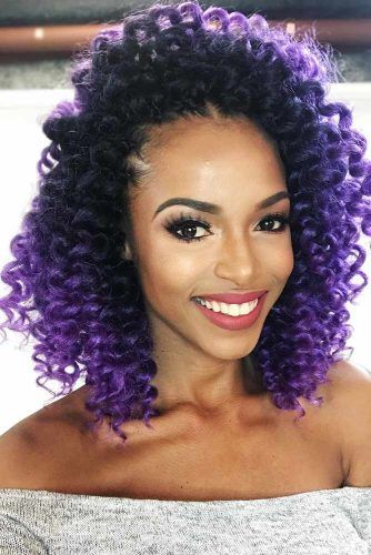 Shoulder Length Ombre Crochets #braids #bob #curlyhair