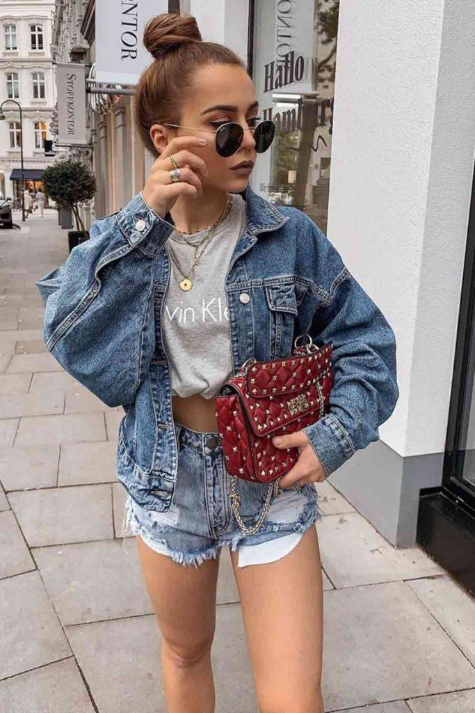 outfit short de jean