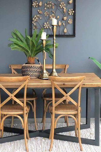 Industrial Modern Farmhouse Dinner Table #modernfarmhousetable