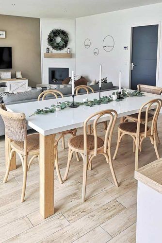 Wooden Table With Marble Top #wickerchairs #marbletop