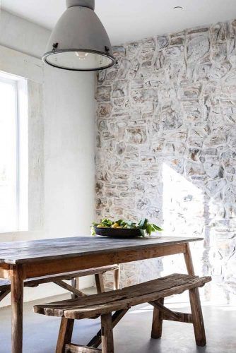 Simple Rustic Wooden Table With Bench #bench #table