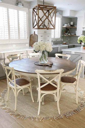 Vintage Round Wood Table And Chairs #vintagetable