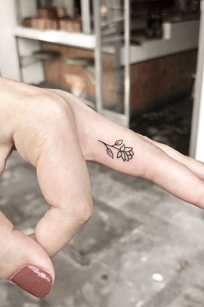 Little flower Finger Tattoo  PSYTattoos  Body Piercing  Facebook