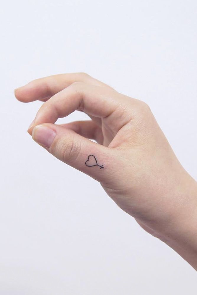 Small Finger Tattoos With Heart #hearttattoo 
