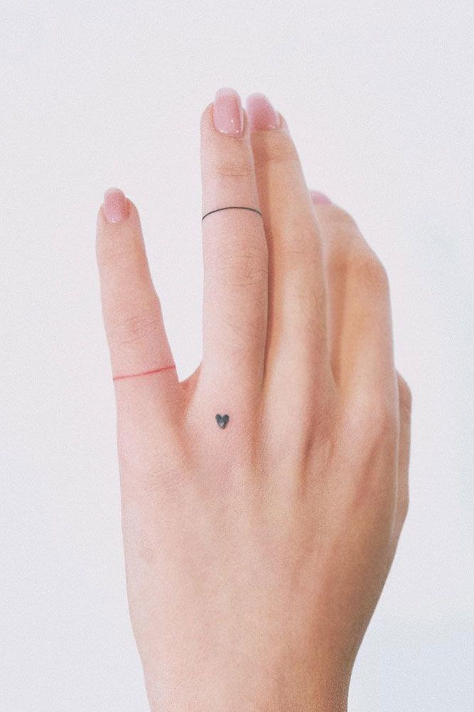 Minimalist Ring Finger Tattoos #minimalisttattoo #hearttattoo