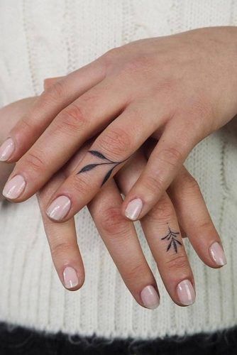 Nature Themed Finger Tattoos 