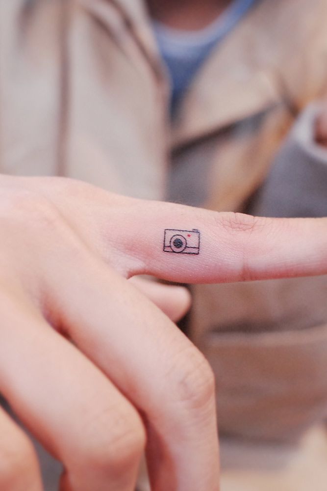 Camera Tattoo on Hip or Foot