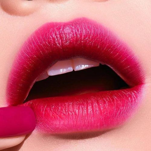 Pink Ombre Lip Makeup #ombrelips #mattelips