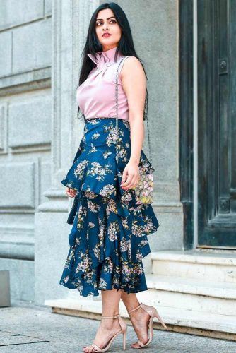 Layered Skirt #floralskirt