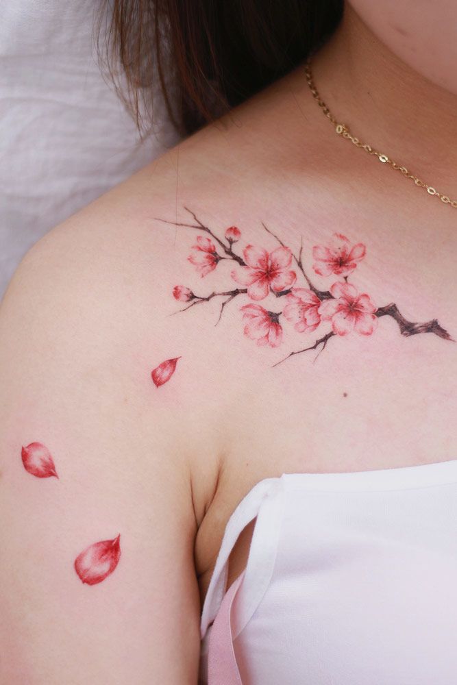 Shoulder tattoo Tattoos Blossom tattoo