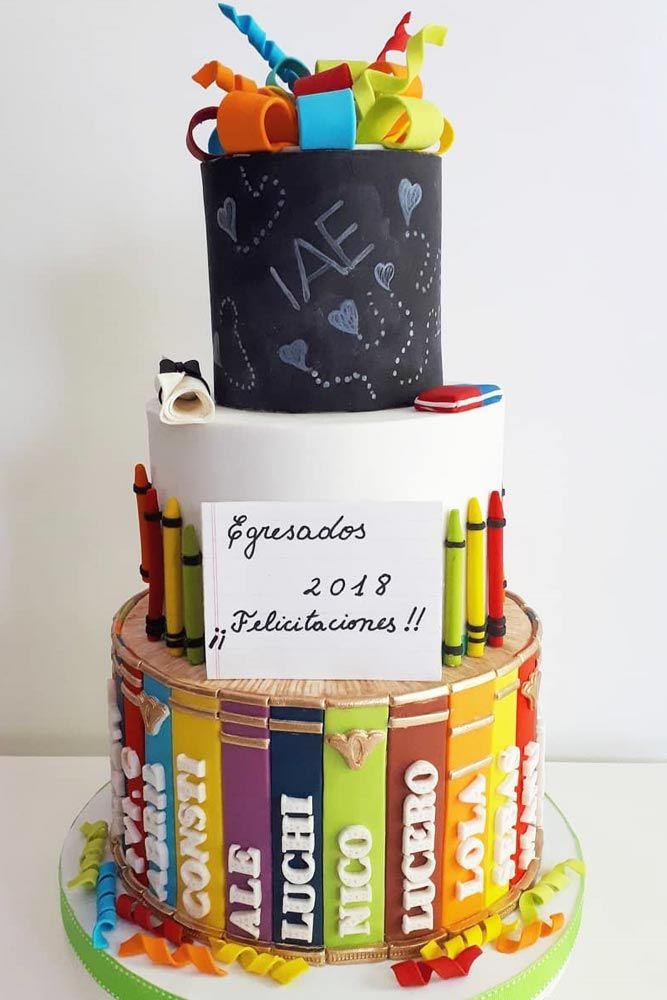 Colorful Pencils Cake Design #colorfulpencilsdecor #tierscake