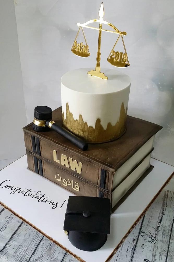 Custom Cake For A Law Graduate #bookcake #lawcakeidea