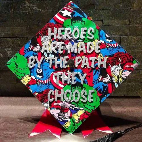 Marvel Graduation Cap #marvelgradcap #heroesgradcap