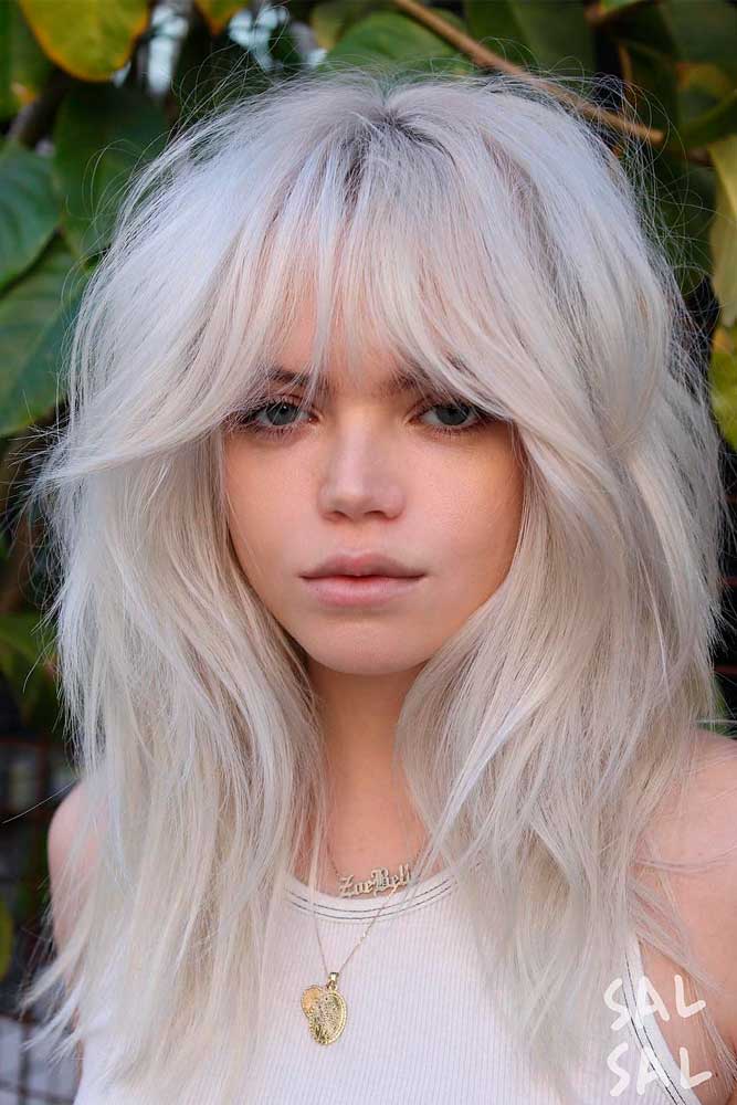 How To Maintain Your Bangs #platinumblondehair #volumehairstyles