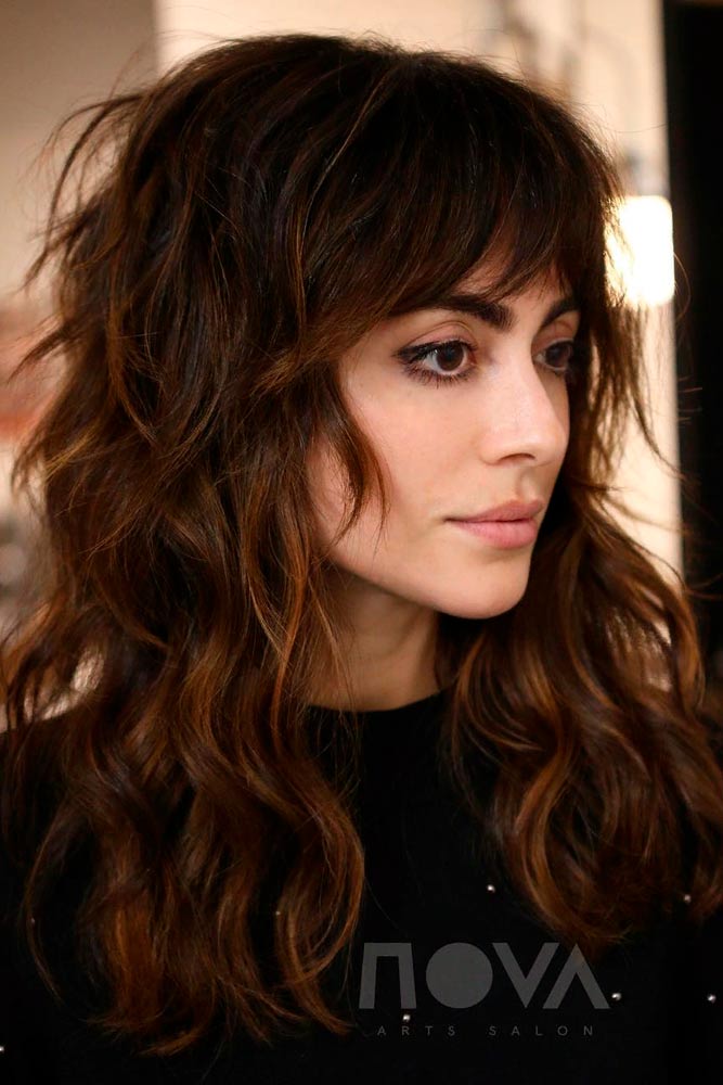 50 Cute Long Layered Haircuts with Bangs for 2024