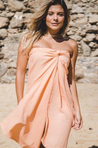 Bandeau Style #beachdress #peachsarong