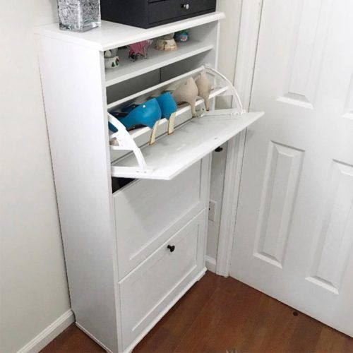 White Shoes Cabinet #whitecabinet