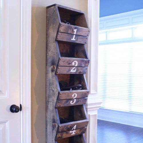 Rustic Shoes Organizer #woodshoesorganizer