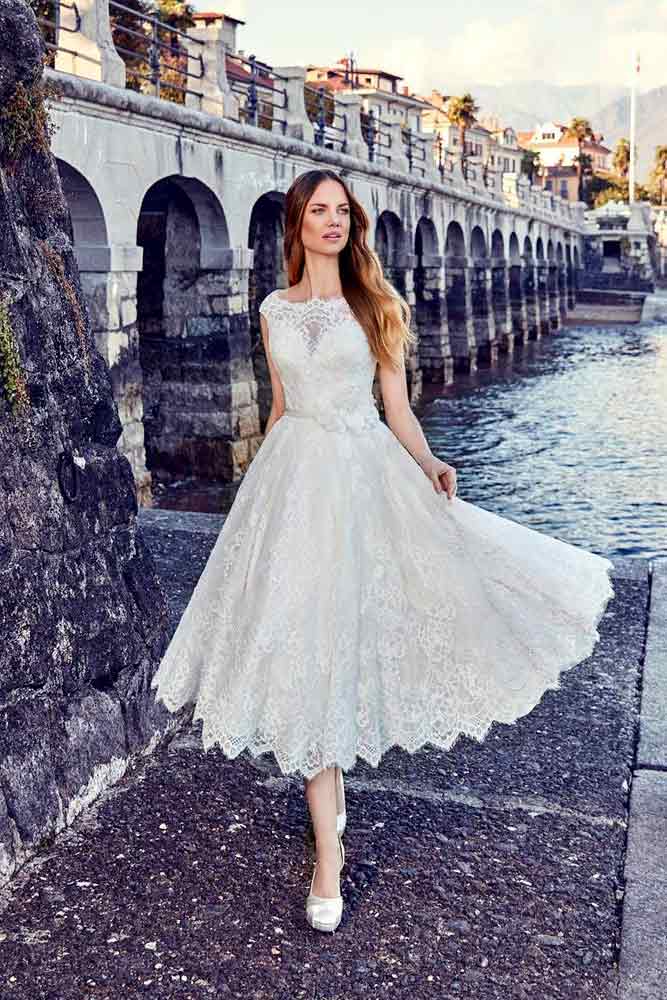 Lace Wedding Dress With Cap Sleeves #lacewedingdress #capsleevesdress