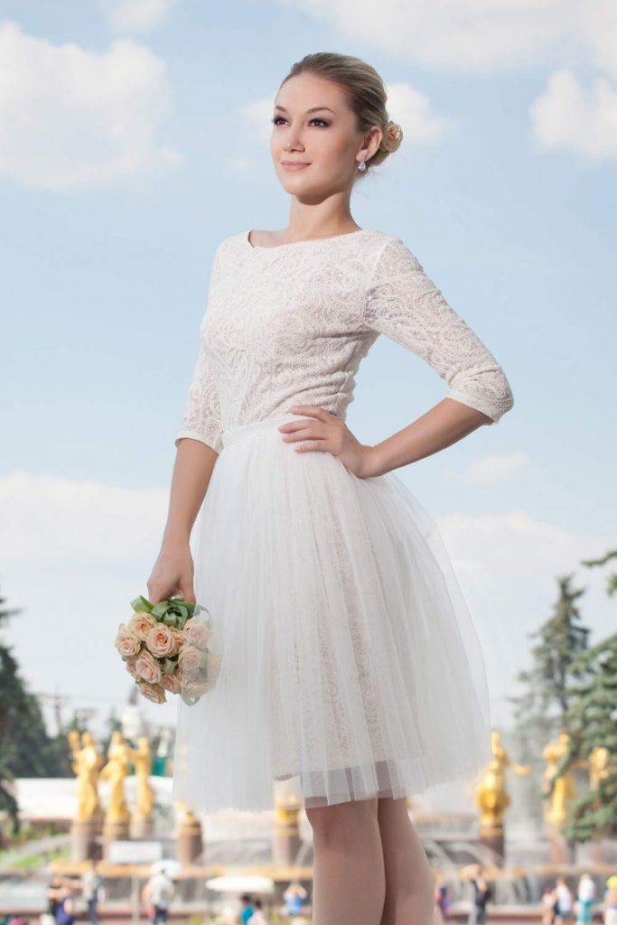 Simple Short Wedding Dress Design