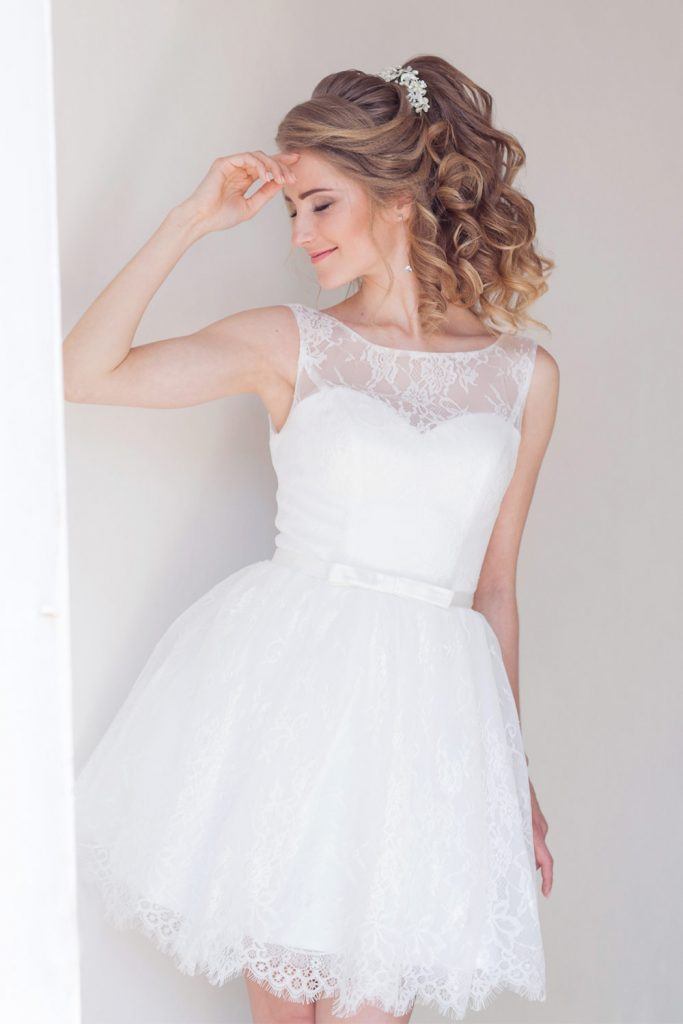 SImple Short Wedding Dress