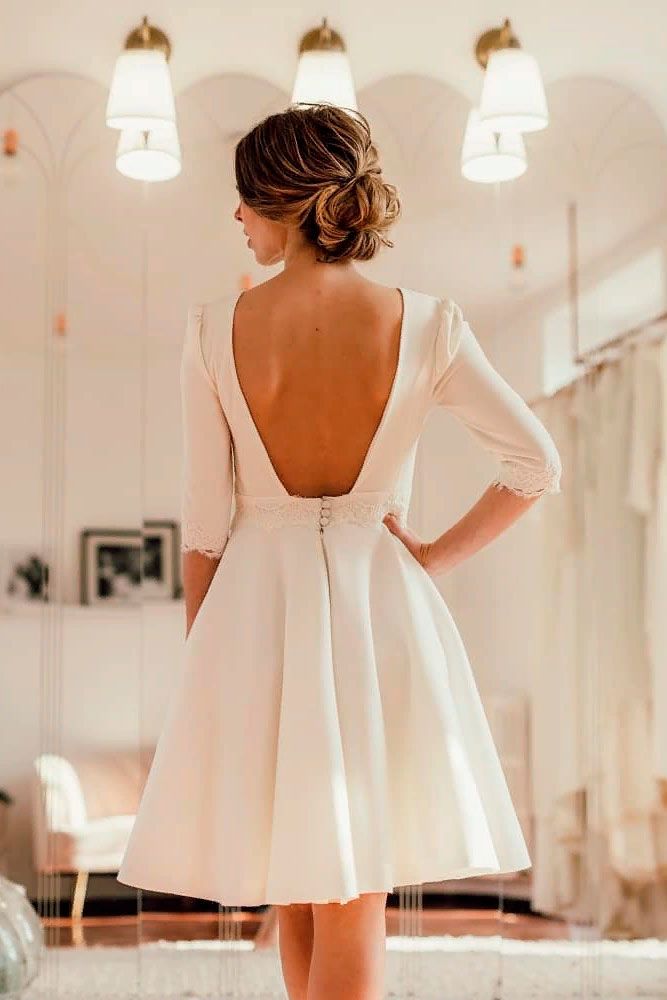 simple short bridal dresses