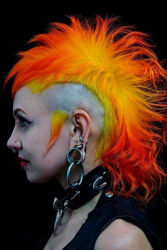 Rad And Punky #mohawkhairstyles #coloredhair