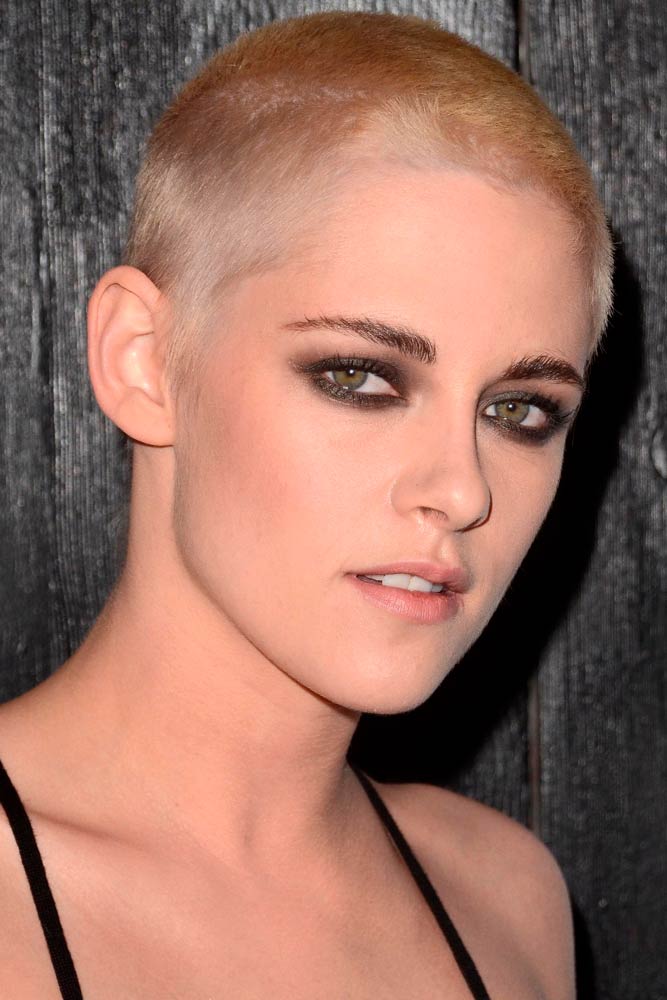 Female Short Buzz Cut #shorthair #shavedhead #kristenstewart