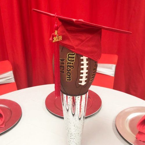 Sport Graduation Centerpiece #sportcenterpiece