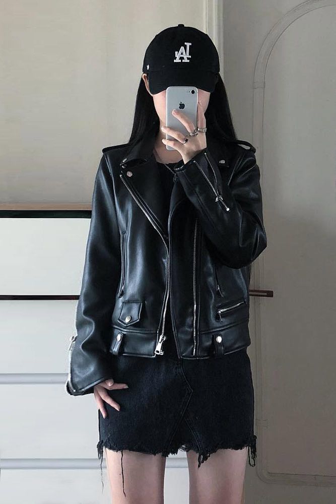 grunge leather jacket