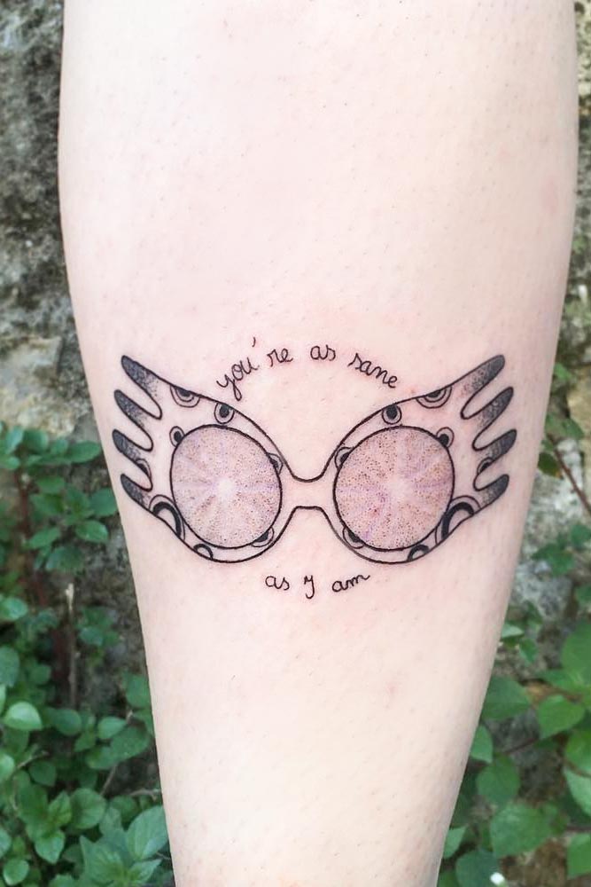 Luna Lovegood Glasses Tattoo Design #lunalovegood