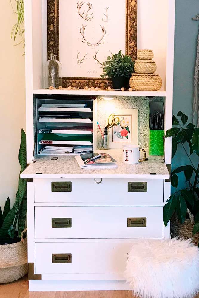 Modern Secretary Desk With Hide Away Office #modernfurniture #workspace