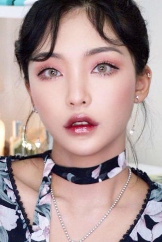 Ulzzang Makeup With Ombre Lips #ombrelips #blackline