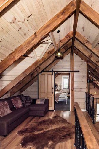 Second Living Space With Wood Vaulted Ceiling #livingspace